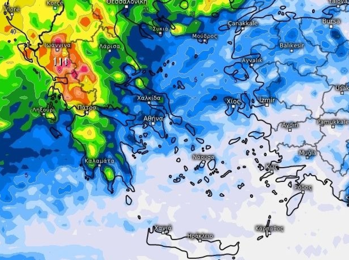 Το βαρομετρικό χαμηλό INES φέρνει μεγάλες ποσότητες νερού στην Αιτωλοακαρνανία, λέει ο Τσατραφύλλιας