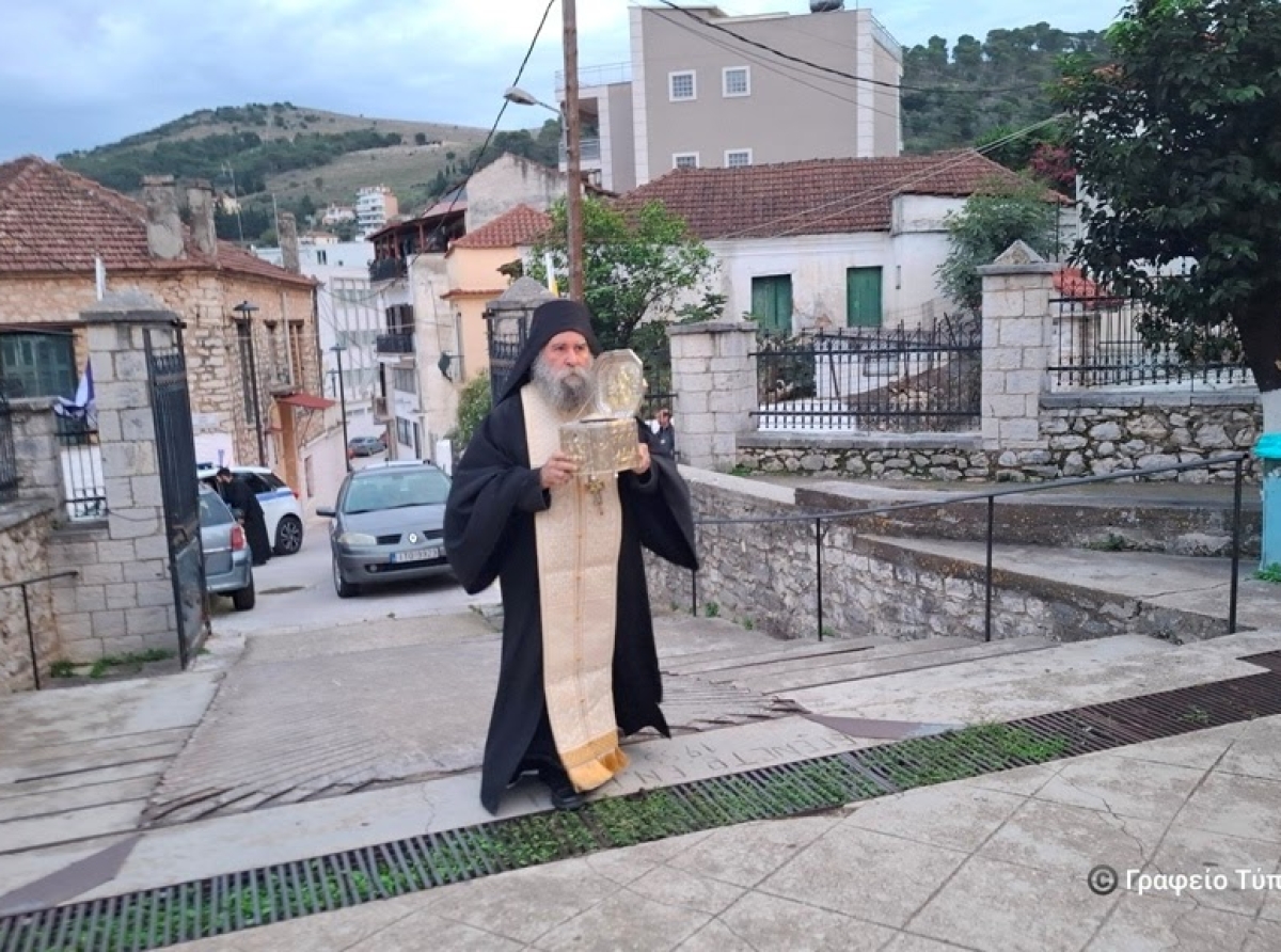 Η υποδοχή της Τιμίας Κάρας του Αγίου Βησσαρίωνος στην Αμφιλοχία 